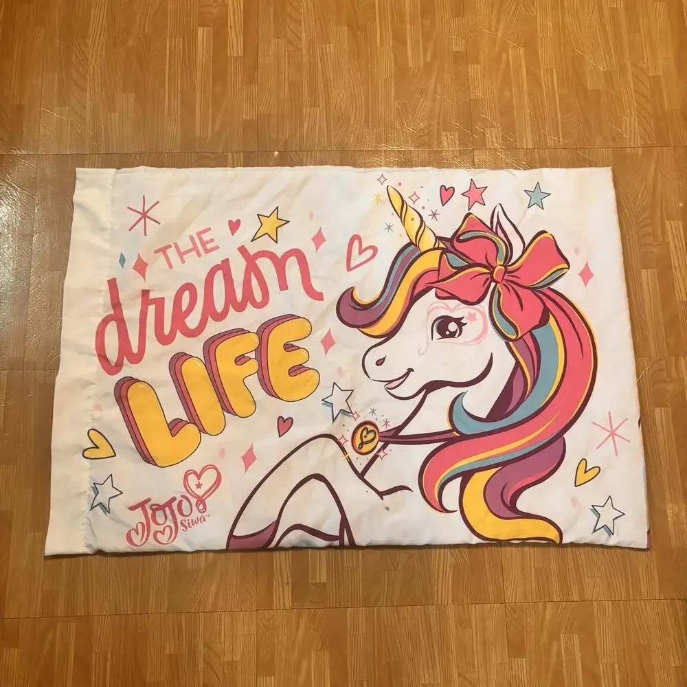 JoJo Siwa Unicorn Pillowcase Day Dreamer Dream Life Reversible Standard Pillow